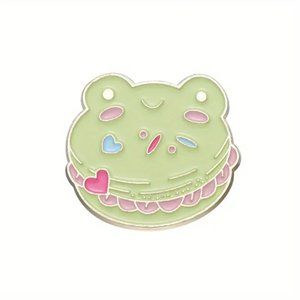 $5 | Cartoon frog dessert Macaron enamel pin